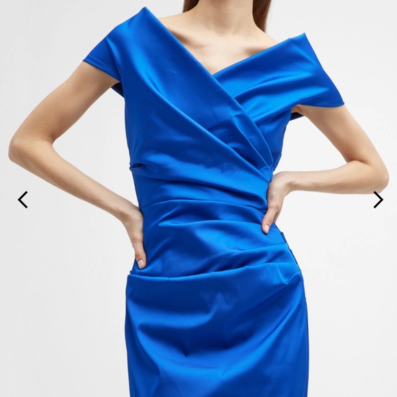 Ricki Freeman Off-Shoulder Ruched Taffeta Gown Size 2 - Picture 10 of 10